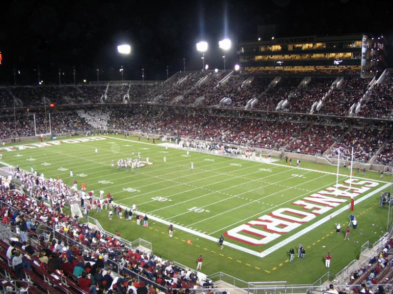 Stanford University Football stadium - fans at the front are still quite a